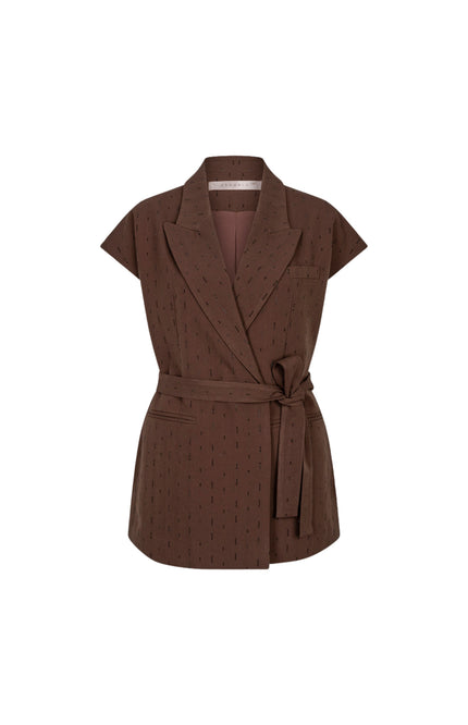Gilet Rhinestones Coffee W26.10723