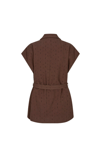 Gilet Rhinestones Coffee W26.10723