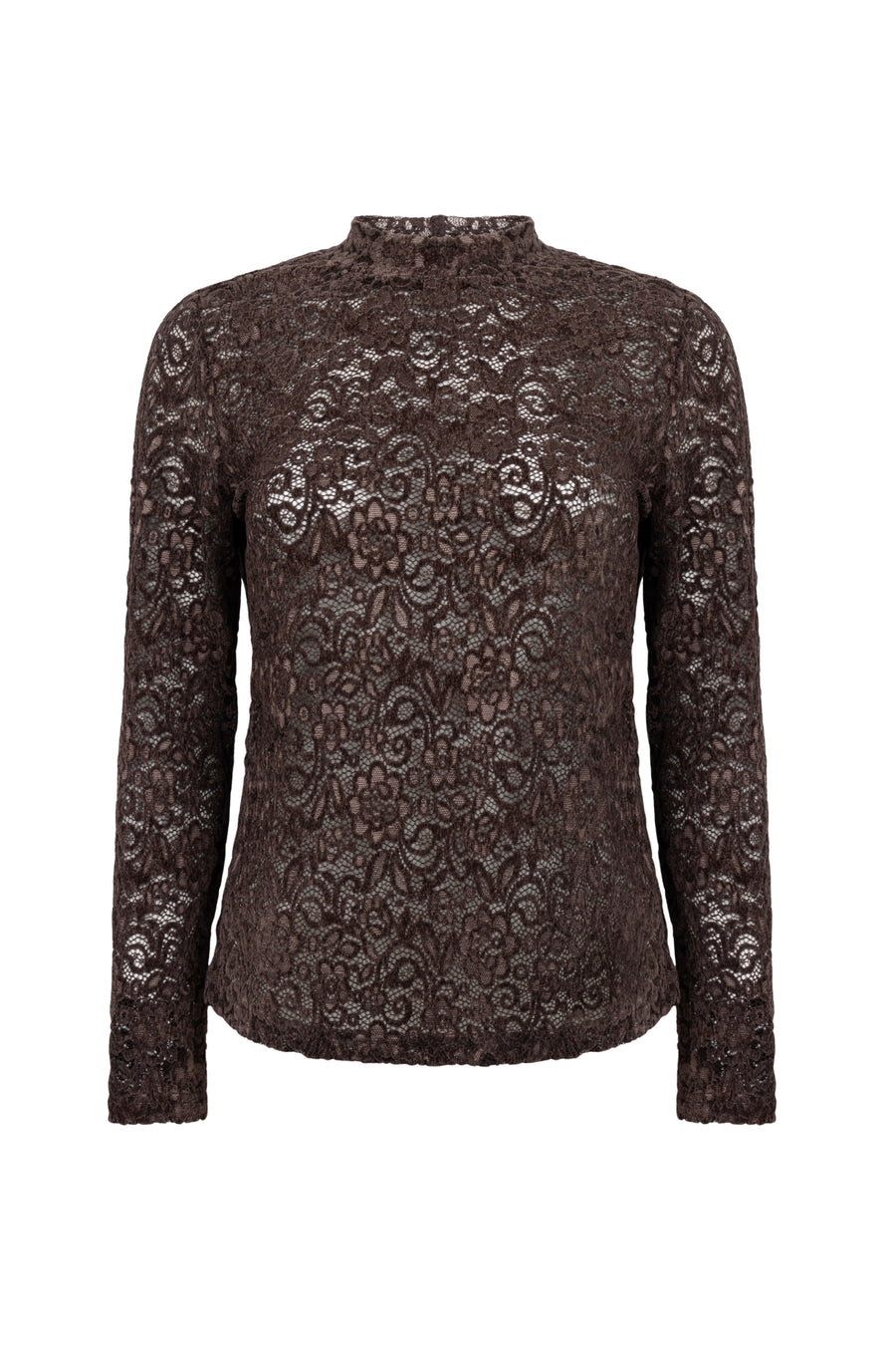 Zwart velvet stretch top met kantdetails van Tramontana, model C35-22-401, elegante en comfortabele damesblouse.