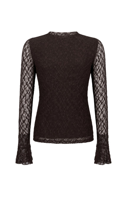 Top Flared Cuff Cafe Noir C20-22-401