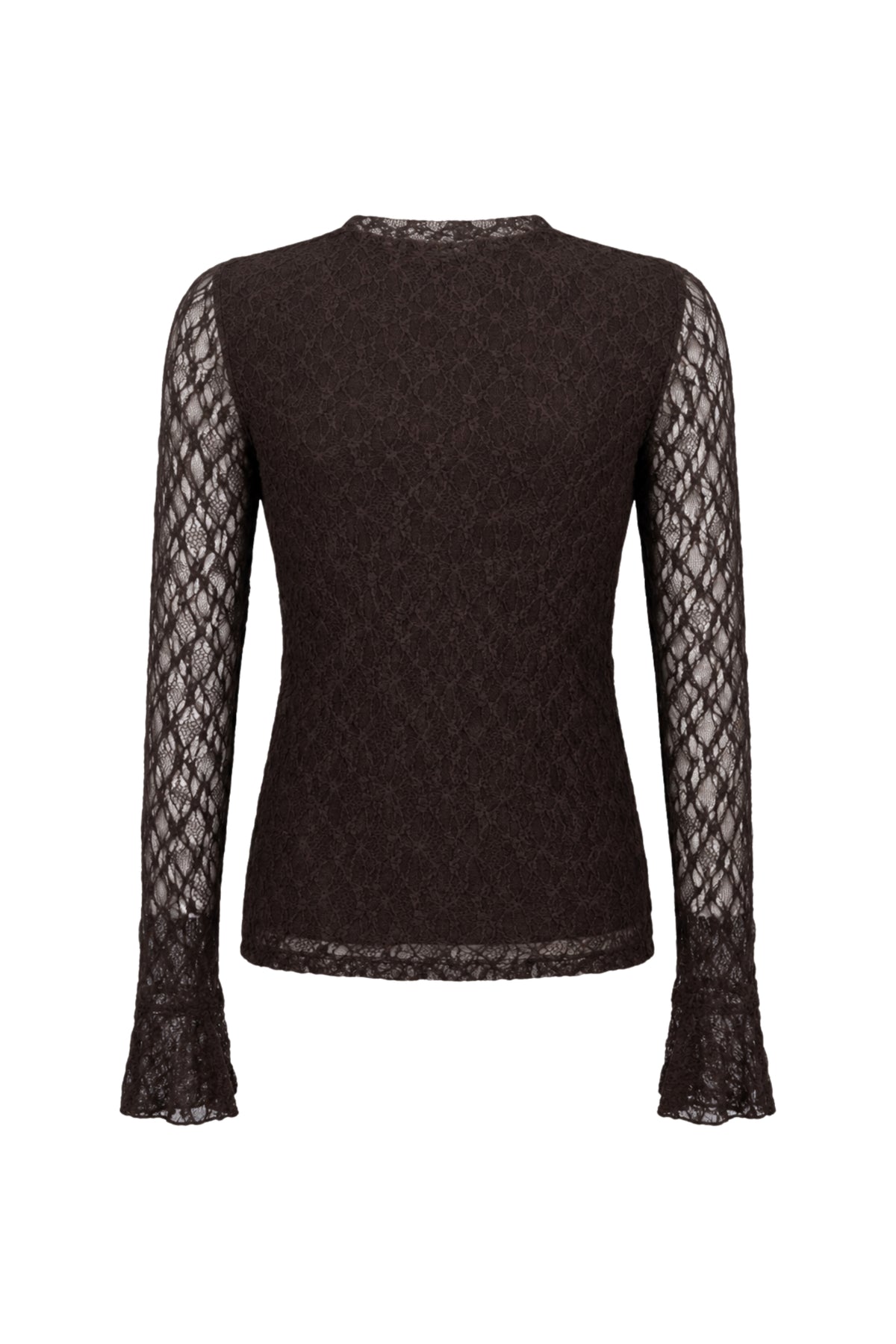 Tramontana Top Flared Cuff Cafe Noir C20-22-401, zwart getailleerd top met wijde mouwen en opvallende manchetten.