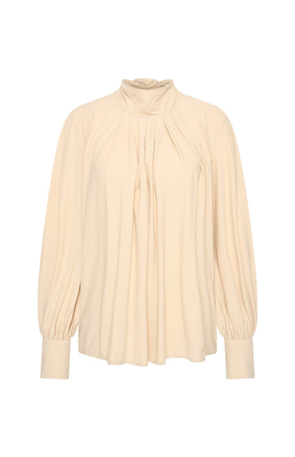 Travel Blouse Bow Sand 202774