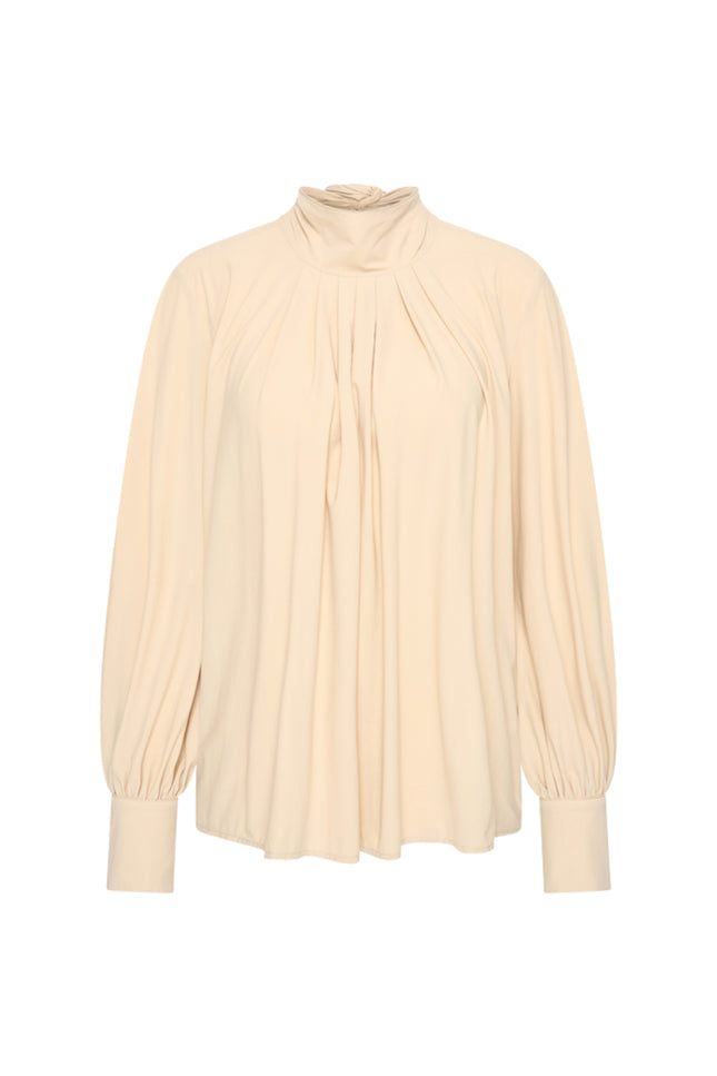 Travel Blouse Bow Sand 202774