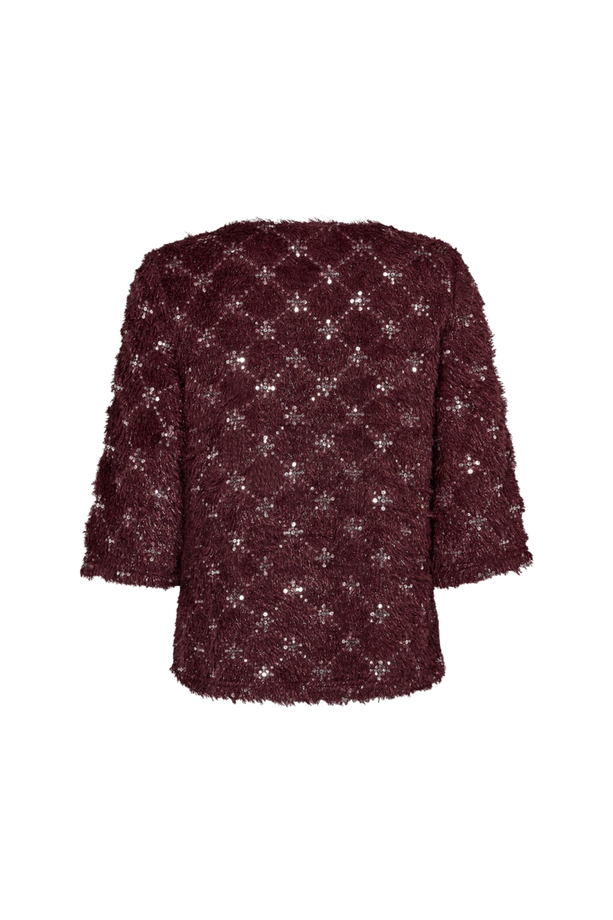 Blouse Fqnalle Port Royale van Freequent, lichtblauwe blouse met korte mouwen en knoopsluiting, gedragen door een model.