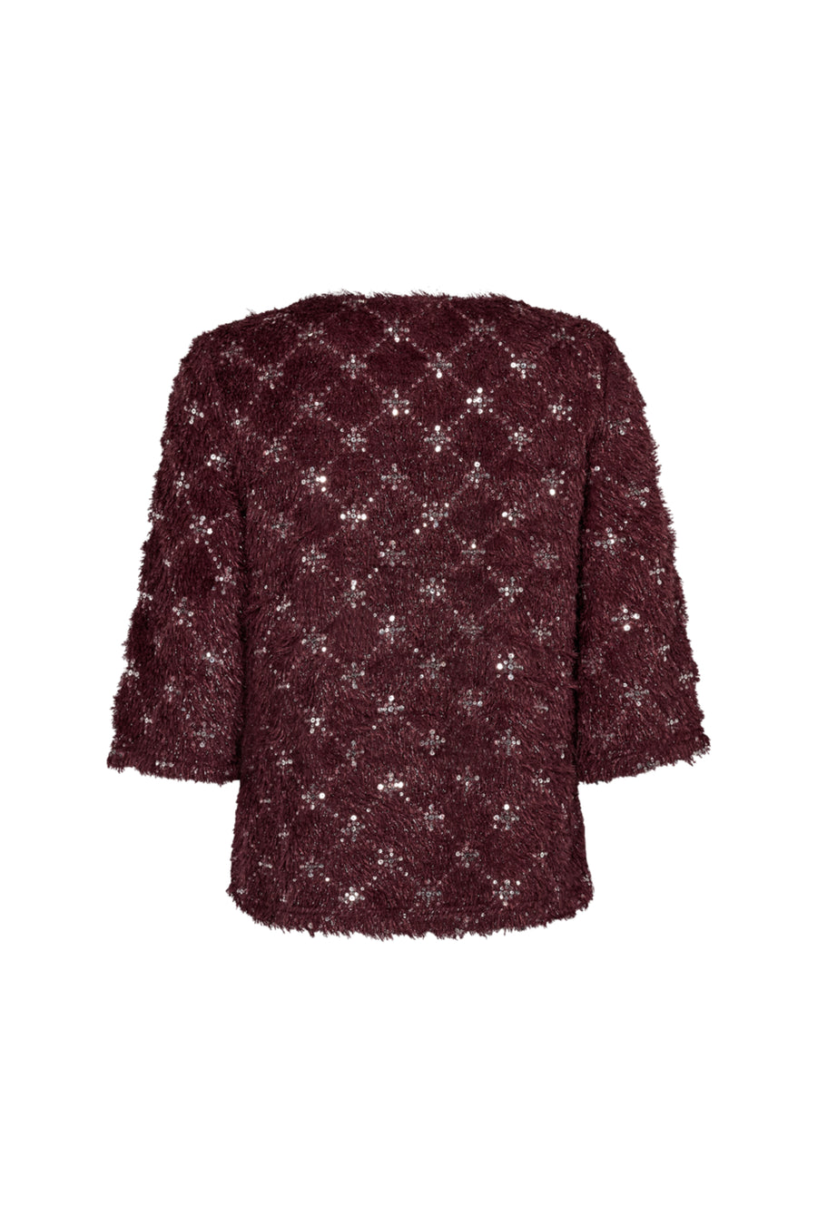Blouse Fqnalle Port Royale van Freequent, lichtblauwe blouse met korte mouwen en knoopsluiting, gedragen door een model.