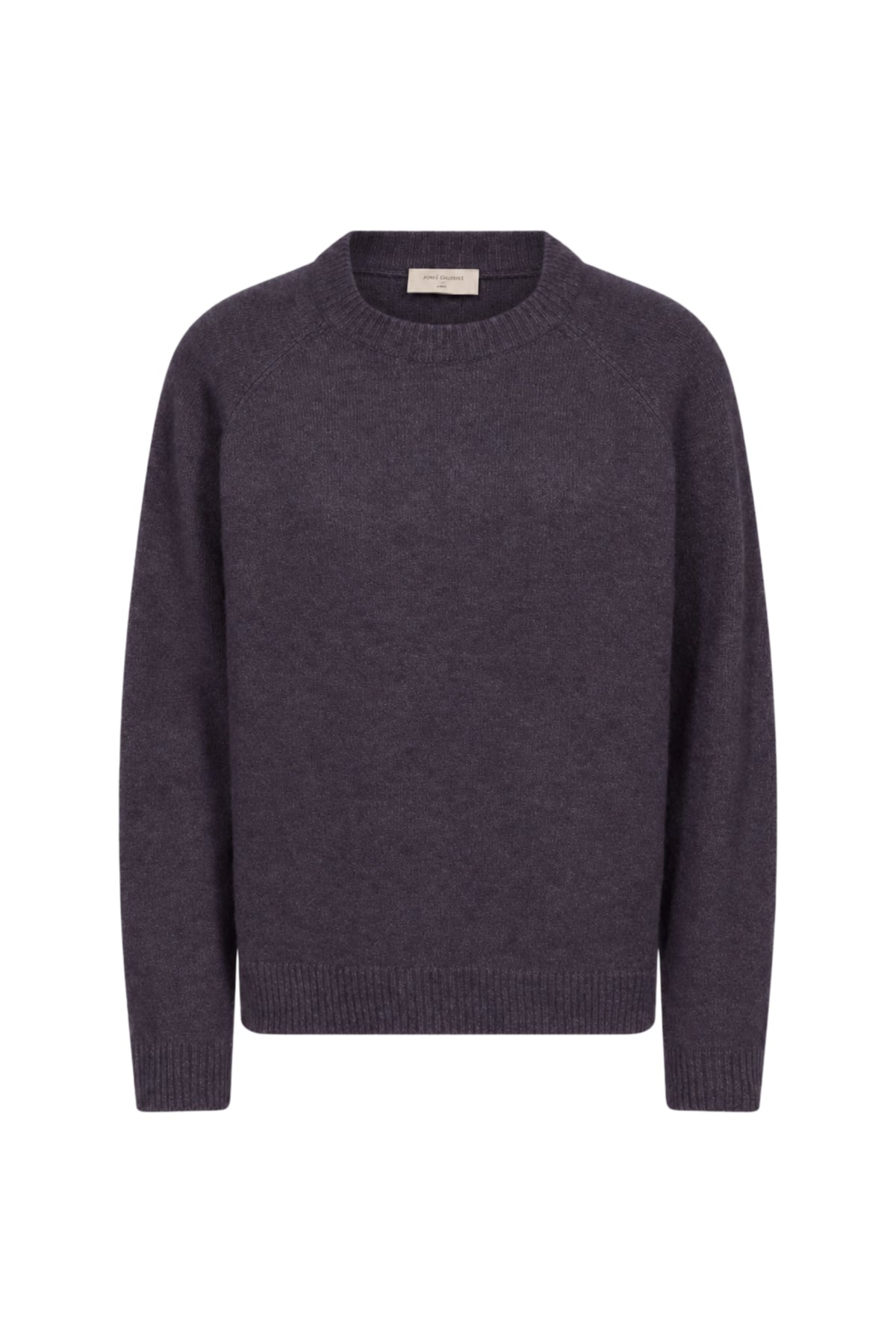 Zilveren trui Freequent Fqgrsmanuela Nightshade met ronde hals en zachte stof, gedragen door een model.