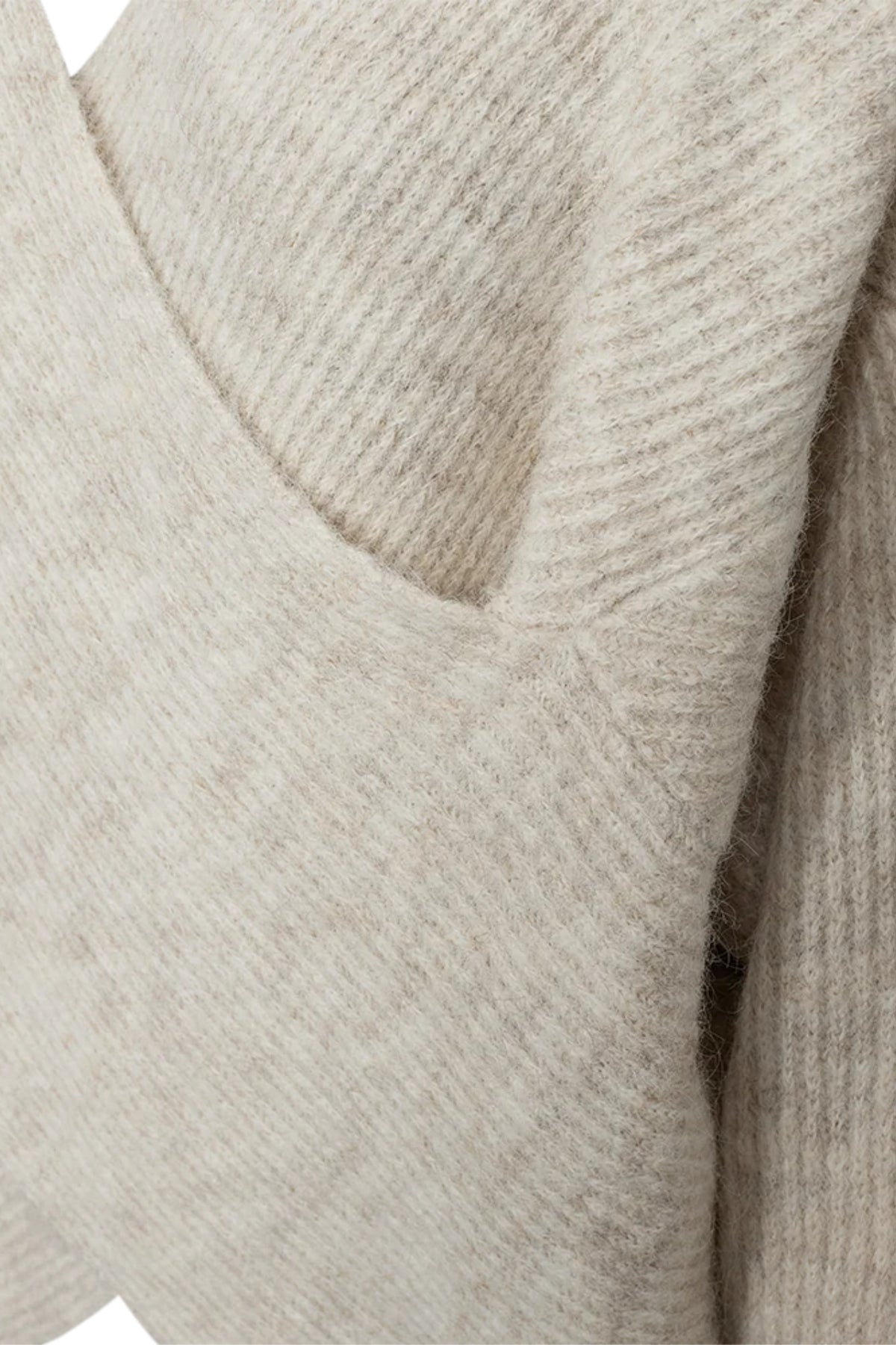 Freequent Fqwrappy trui in Moonbeam Melange, zachte gemêleerde kleur en comfortabele pasvorm
