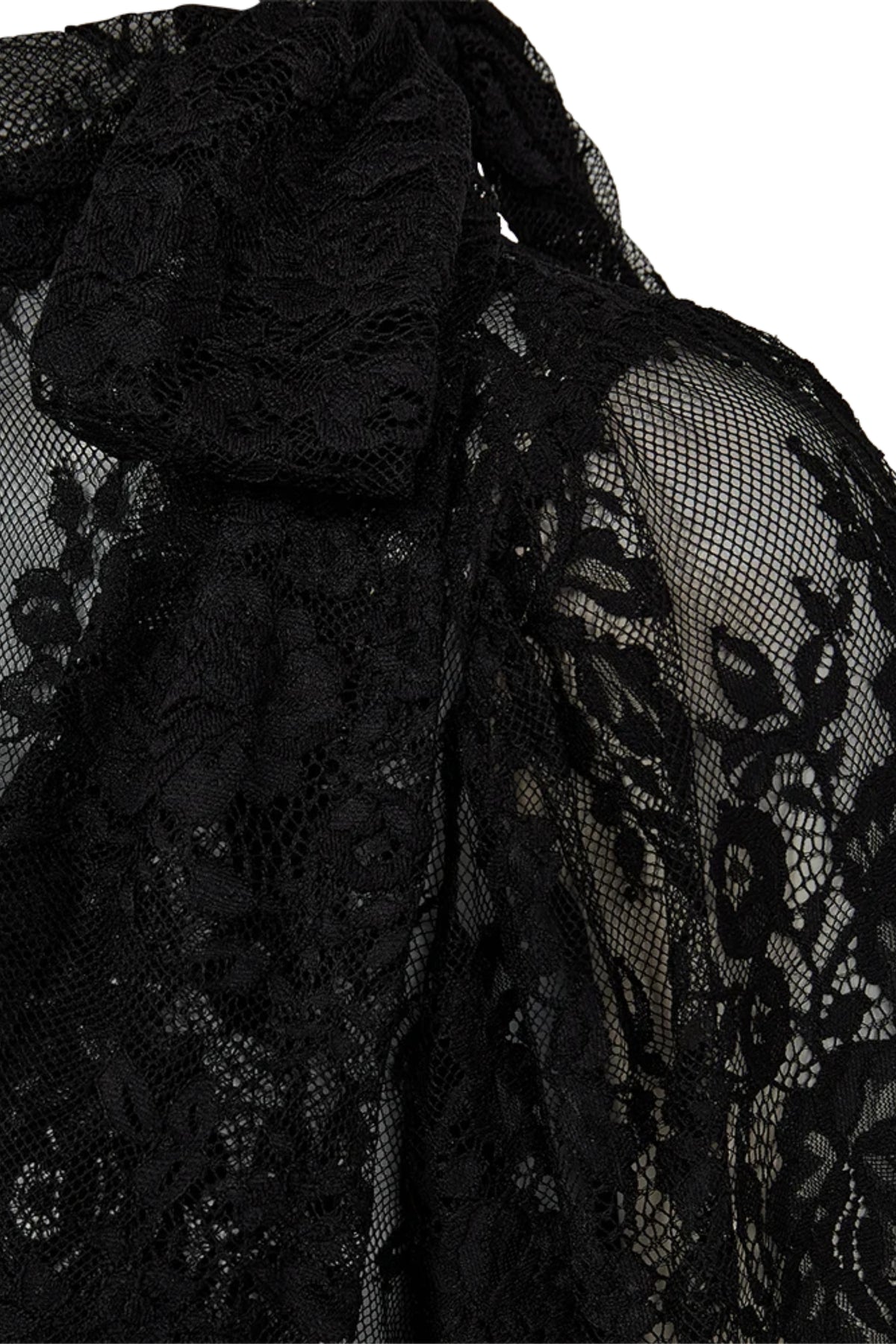 Zwarte Freequent Fqcava blouse 212193 met lange mouwen en ronde hals