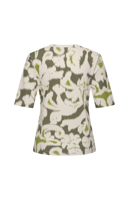 Mi Piace Travel Top Ikat Ornaments Print Olive 202271 Stretchshop.nl