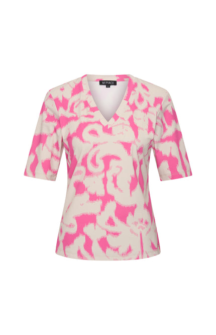 Mi Piace Travel Top Ikat Ornaments Print Rose 202271 Stretchshop.nl