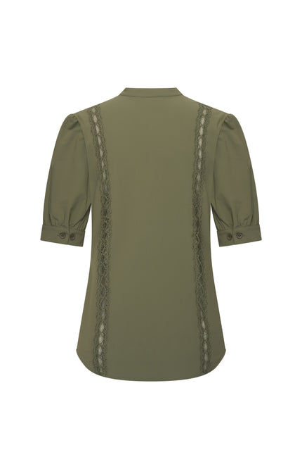 Mi Piace Travel Top Lace Olive 202828 Stretchshop.nl