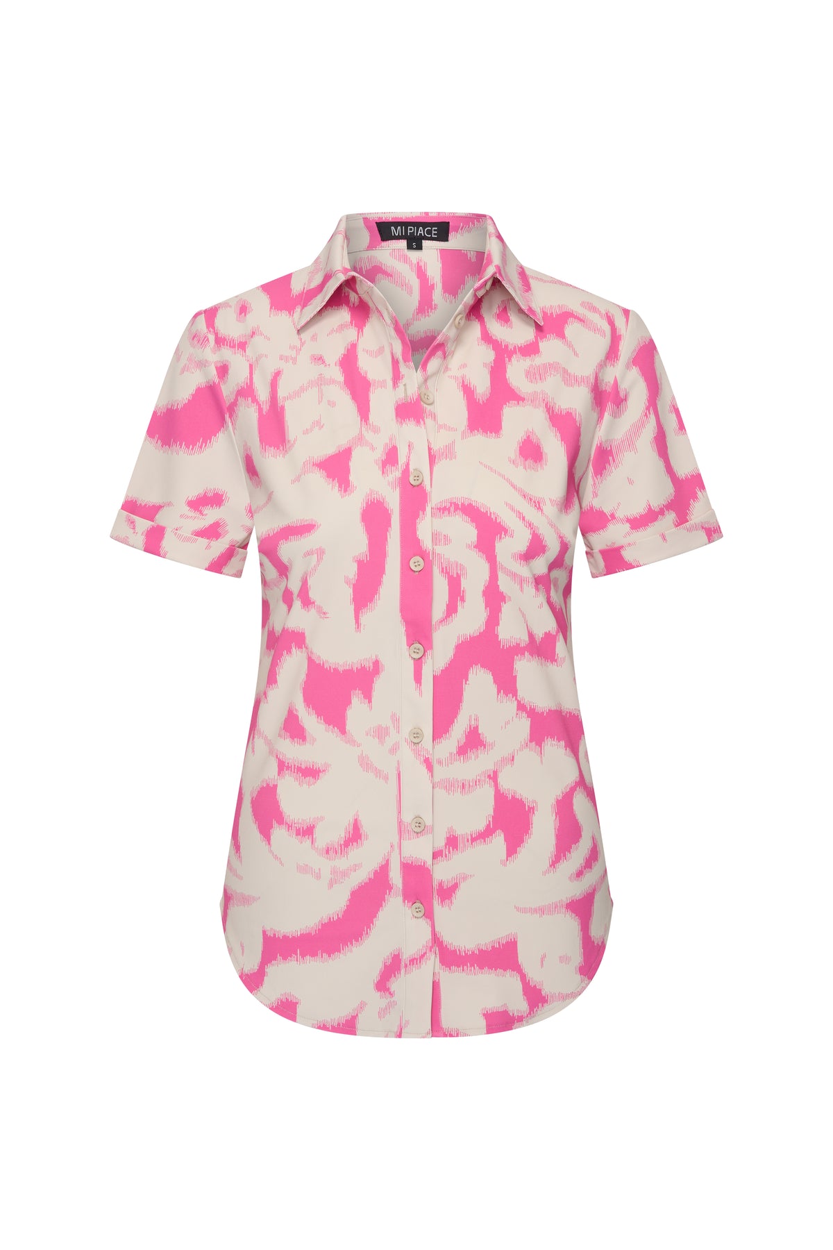 Mi Piace reiskleding blouse met ikat print en rozenmotief, voor een stijlvolle en comfortabele look, voor vrouwen.