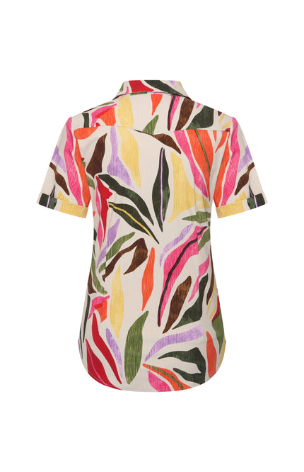 Mi Piace Travel Blouse Summer Leaf Dance Print Kit 202031 Stretchshop.nl