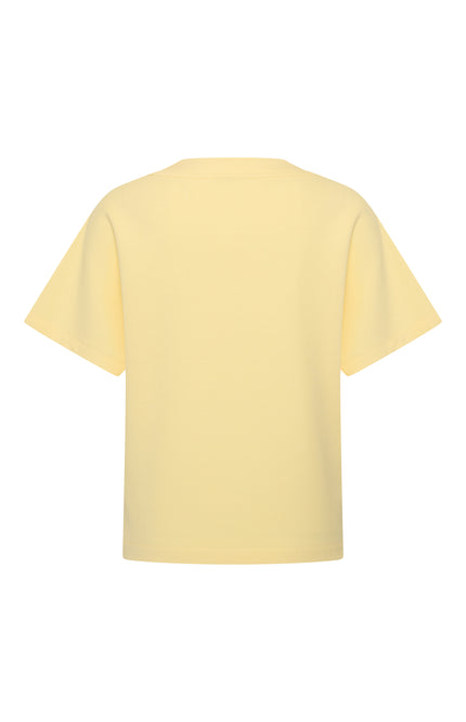 Mi Piace Top Sweat V-Neck Lemon Yellow 251040 Stretchshop.nl