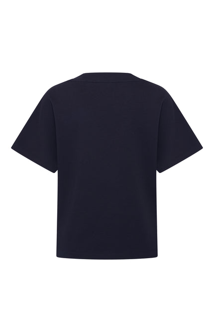 Mi Piace Top Sweat V-Neck Navy 251040 Stretchshop.nl