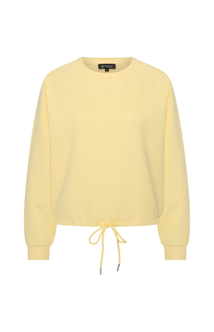 Mi Piace Top Sweat Cord Lemon Yellow 251038 Stretchshop.nl