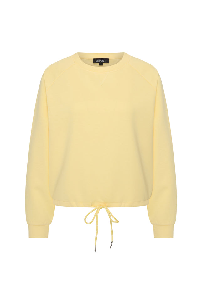 Mi Piace Top Sweat Cord Lemon Yellow 251038 Stretchshop.nl