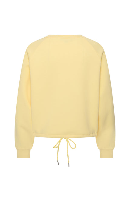 Mi Piace Top Sweat Cord Lemon Yellow 251038 Stretchshop.nl