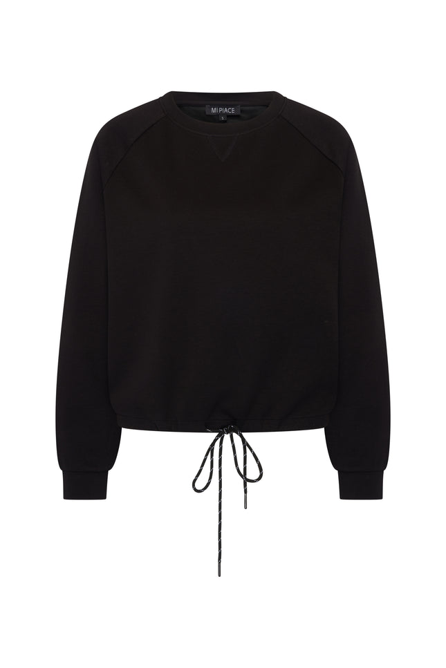Mi Piace Top Sweat Cord Black 251038 Stretchshop.nl