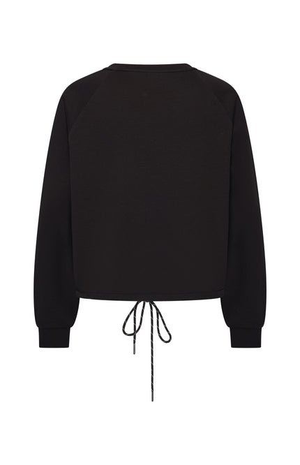 Mi Piace Top Sweat Cord Black 251038 Stretchshop.nl