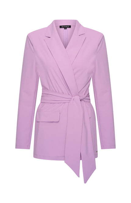 Mi Piace Travel Blazer Belted Milky Lilac 202823 Stretchshop.nl