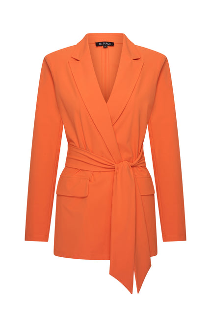 Mi Piace Travel Blazer Belted Orange 202823 Stretchshop.nl
