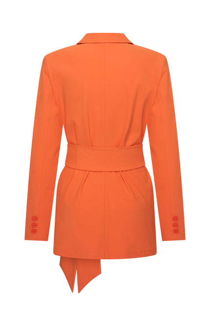 Mi Piace Travel Blazer Belted Orange 202823 Stretchshop.nl