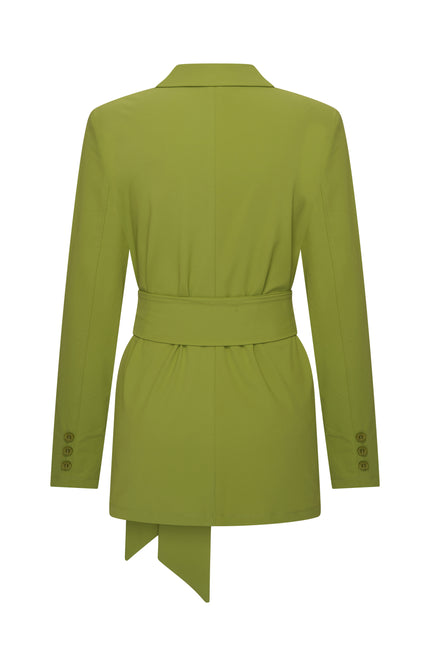 Mi Piace Travel Blazer Belted Turtle Green 202823 Stretchshop.nl