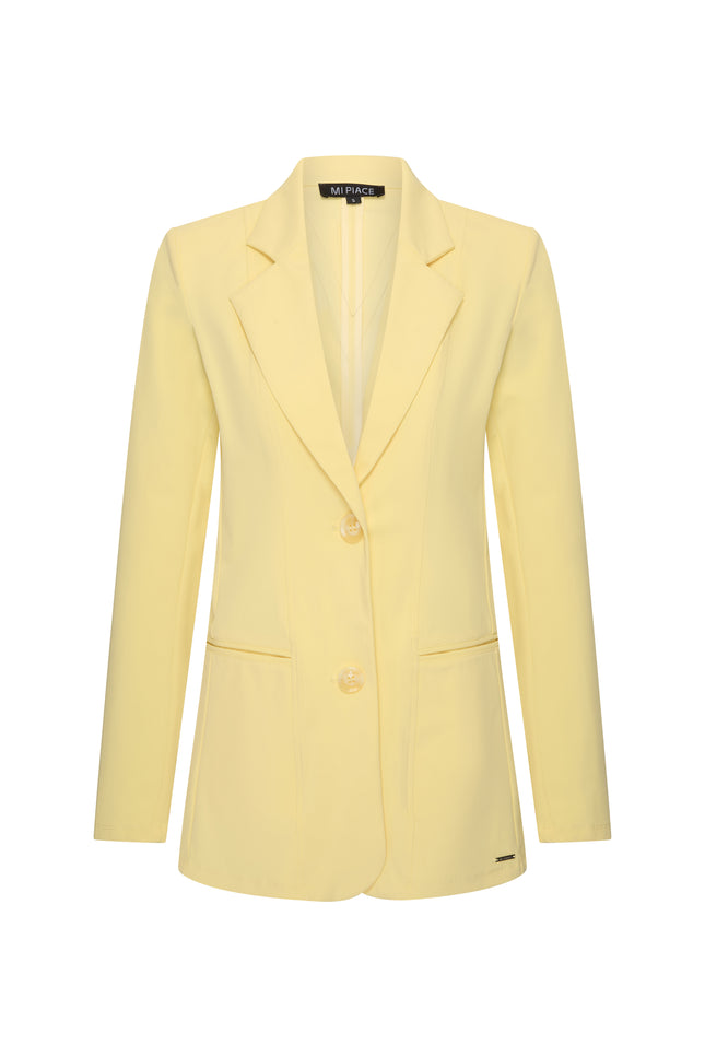 Mi Piace Travel Blazer Lemon Yellow 202102 Stretchshop.nl