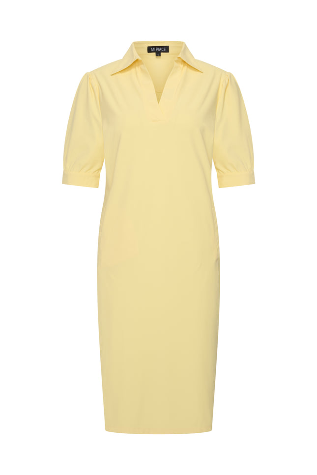 Mi Piace Travel Jurk Polo Lemon Yellow 202605 Stretchshop.nl