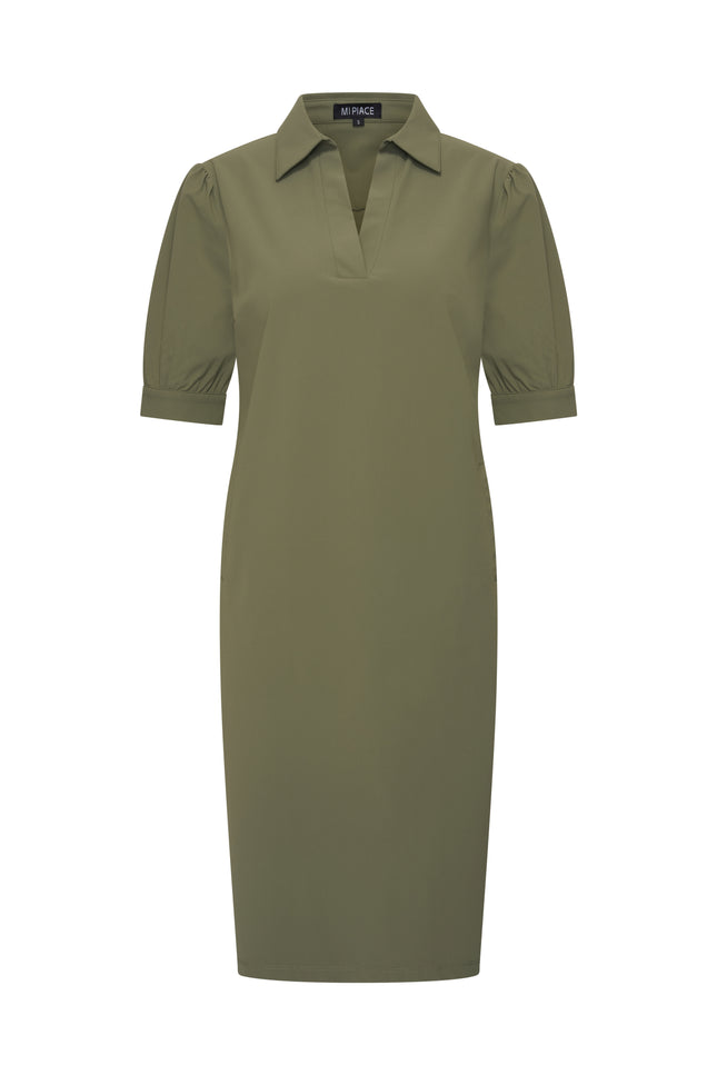 Mi Piace Travel Jurk Polo Olive 202605 Stretchshop.nl