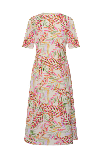 Mi Piace Travel Jurk Branches Print Kit 202810 Stretchshop.nl