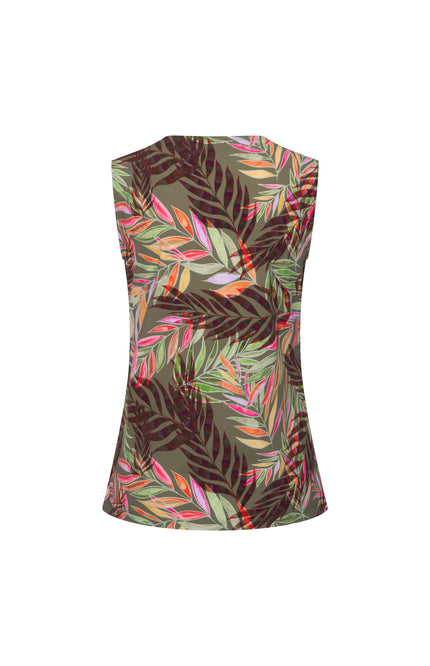 Mi Piace Travel Top Branches Print Olive 202425 Stretchshop.nl