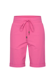 Lichte roze reisbroek van Mi Piace, voor dames, met comfortabele pasvorm en modieuze uitstraling.