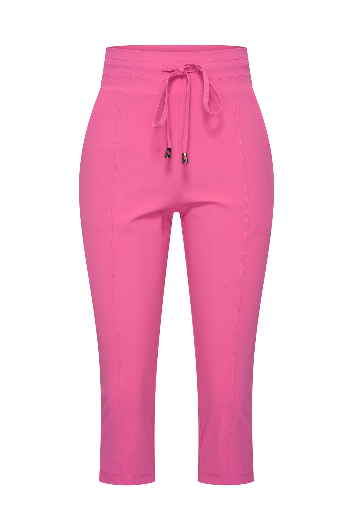 Zwarte reisbroek Capri van Mi Piace, getoond van de voorkant, met een casual en comfortabele pasvorm.