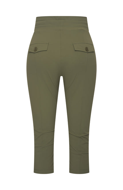 Mi Piace Heavy Travel Broek Capri Olive 202820 Stretchshop.nl