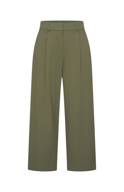 Mi Piace Heavy Travel Culotte Pleated Olive 202818A Stretchshop.nl