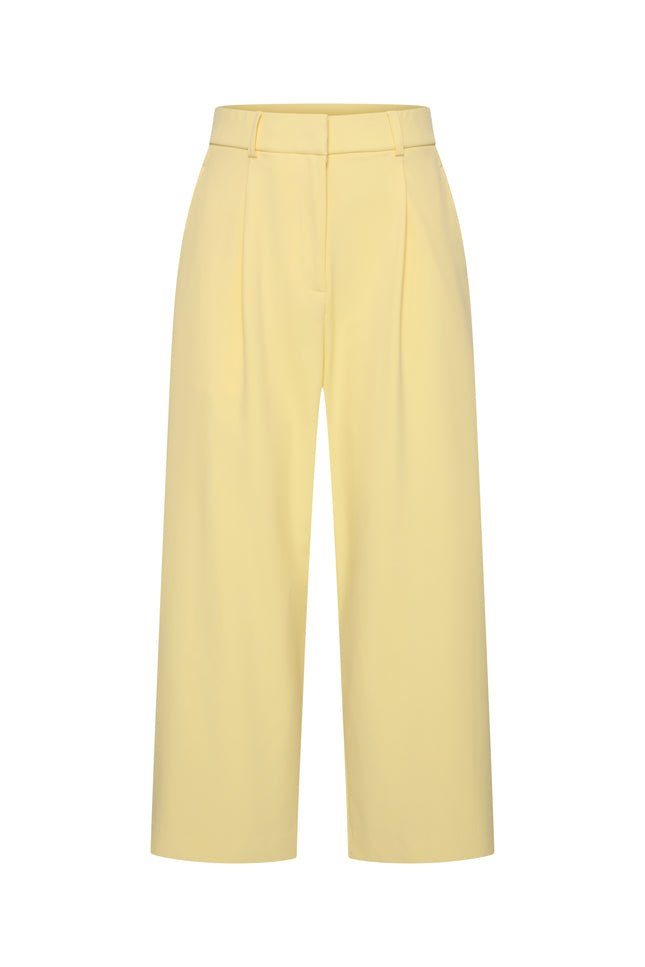 Mi Piace Heavy Travel Culotte Pleated Lemon Yellow 202818A Stretchshop.nl