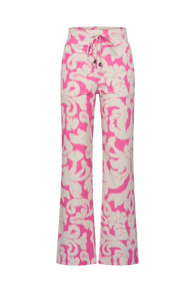 Mi Piace Heavy Travel Broek Ikat Print Rose 202136 Stretchshop.nl