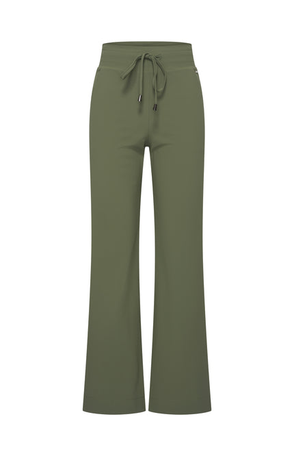 Mi Piace Travel Broek Flared Olive 202089 Stretchshop.nl
