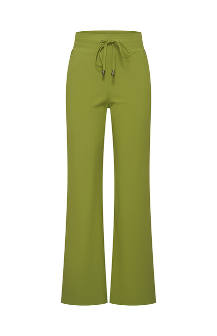 Mi Piace Travel Broek Flared Turtle Green 202089 Stretchshop.nl