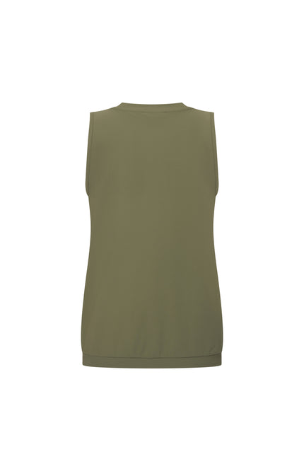 Mi Piace Travel Top Pleated Olive 202814 Stretchshop.nl