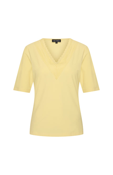 Mi Piace Travel Top Lace Lemon Yellow 202813 Stretchshop.nl