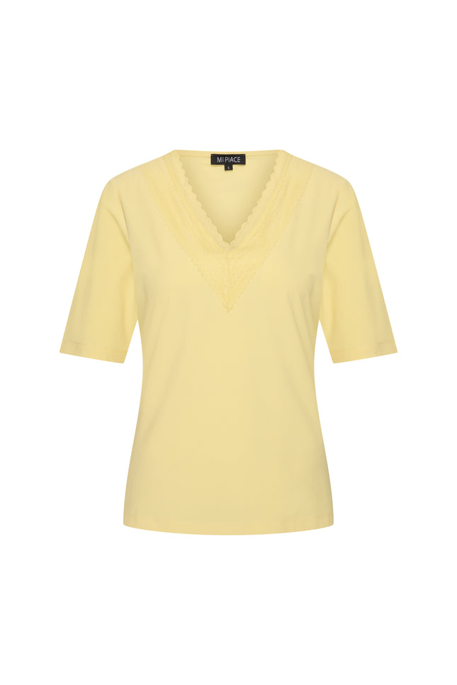 Mi Piace Travel Top Lace Lemon Yellow 202813 Stretchshop.nl