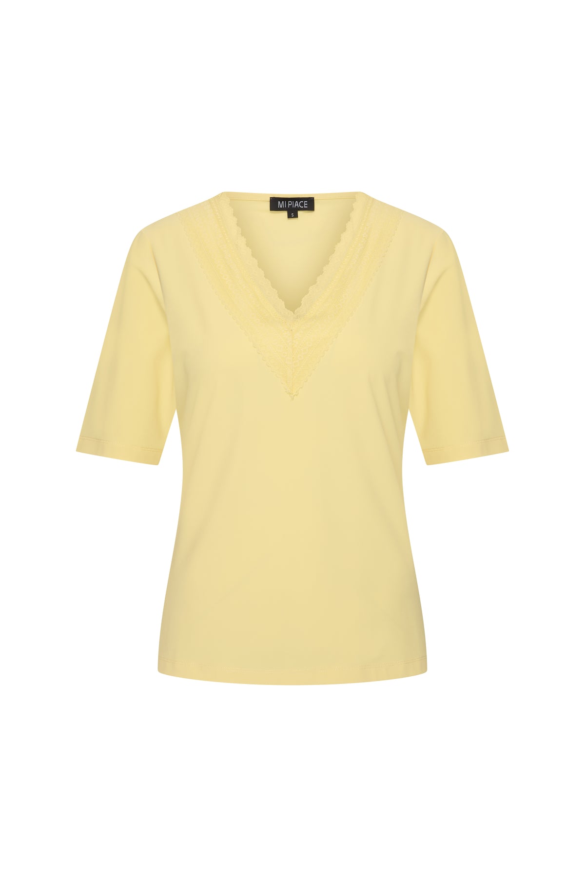 Lemongele Travel Top Lace van Mi Piace, voor- en zijaanzicht, modieuze lingerie met kantdetails.