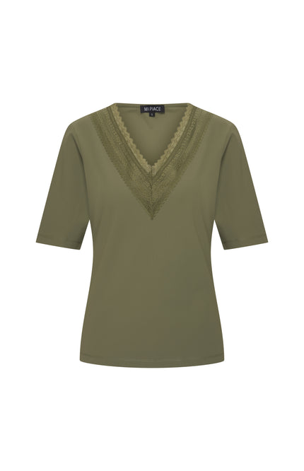 Mi Piace Travel Top Lace Olive 202813 Stretchshop.nl