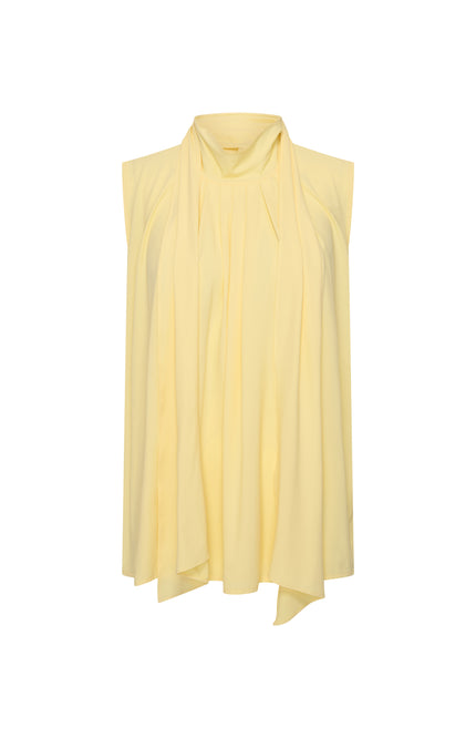 Mi Piace Travel Blouse Bow Lemon Yellow 202830 Stretchshop.nl