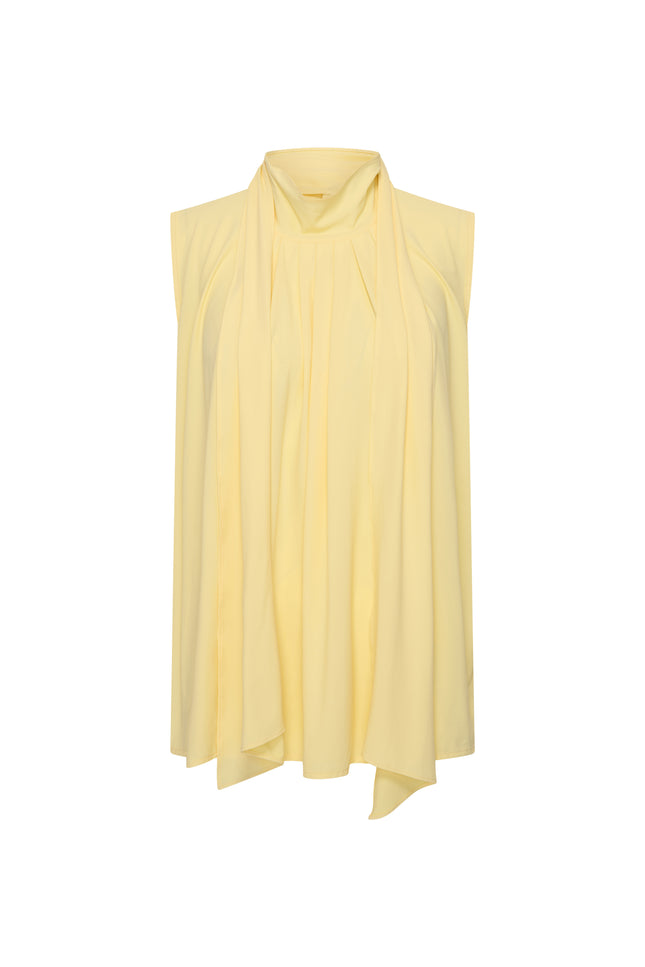 Mi Piace Travel Blouse Bow Lemon Yellow 202830 Stretchshop.nl