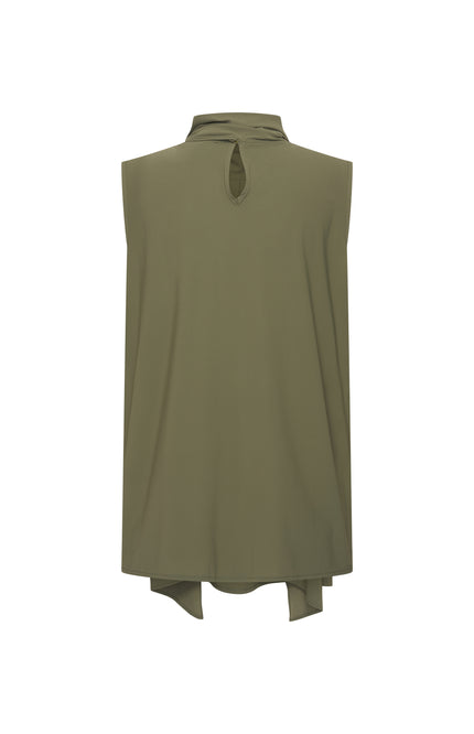 Mi Piace Travel Blouse Bow Olive 202830 Stretchshop.nl