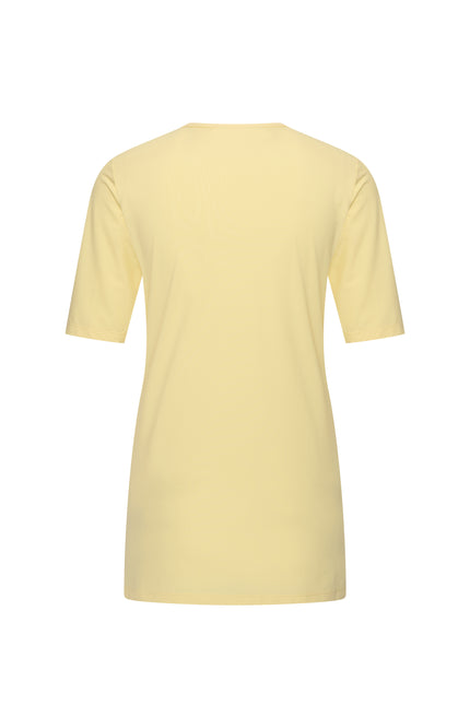 Mi Piace Travel Top Drape Neck Lemon Yellow 202829 Stretchshop.nl